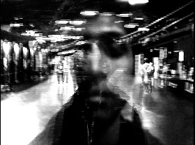 Example of interlaced video showing motion artifacts